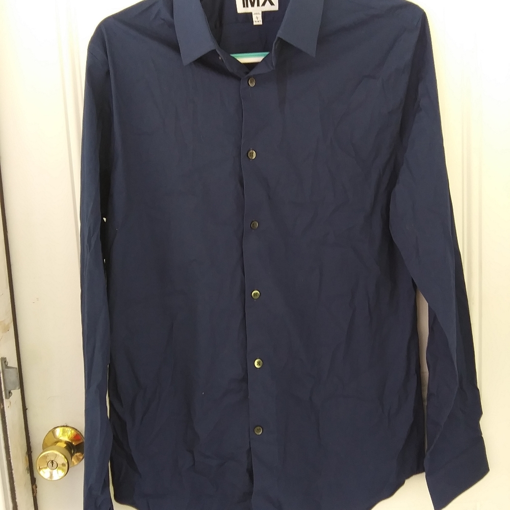 Dark blue dress shirt extra slim fit